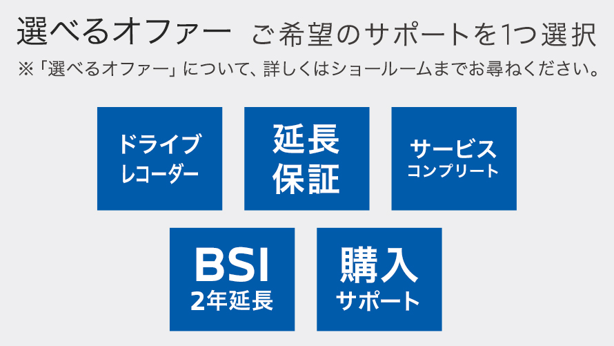 選べるオファー項目